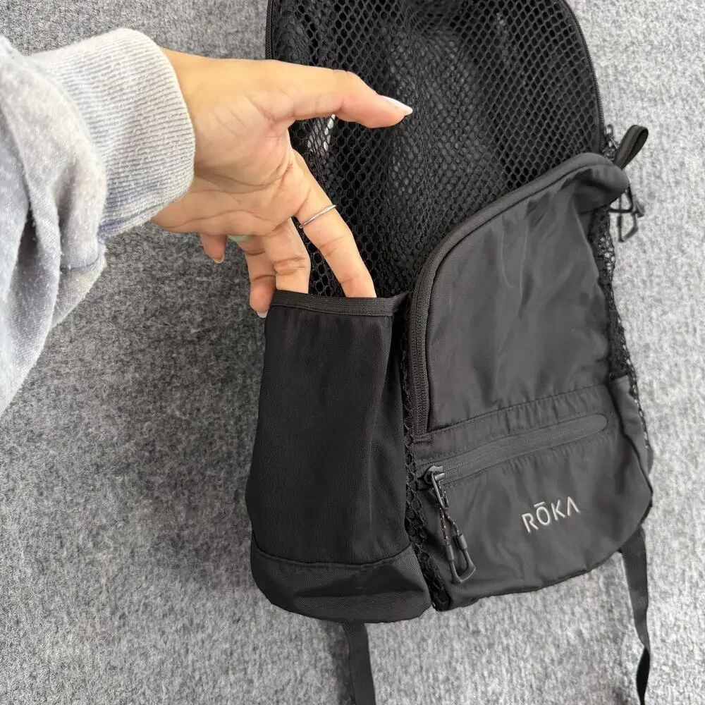 Roka Pro Vent Zip Mesh Backpack Black Lightweight Ventilated Daypack Outdoor
